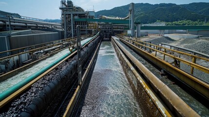 Obraz premium Industrial Water Treatment Facility