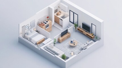 Modern Apartment Interior Design with Minimalist Style