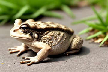 Obraz premium Happy Toad Isolated on White Background