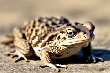Fototapeta premium Cute Toad Isolated on White Background