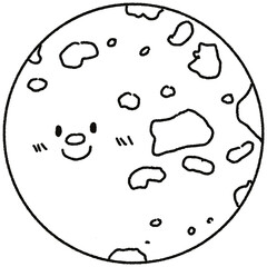 Cute solar systems planets hand drawn 