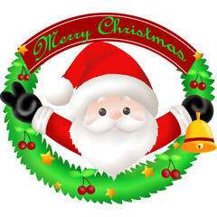 christmas card with santa claus