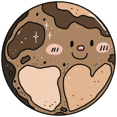 Cute solar systems planets hand drawn 