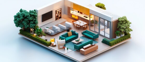 Modern Interior Design with Open Living Space