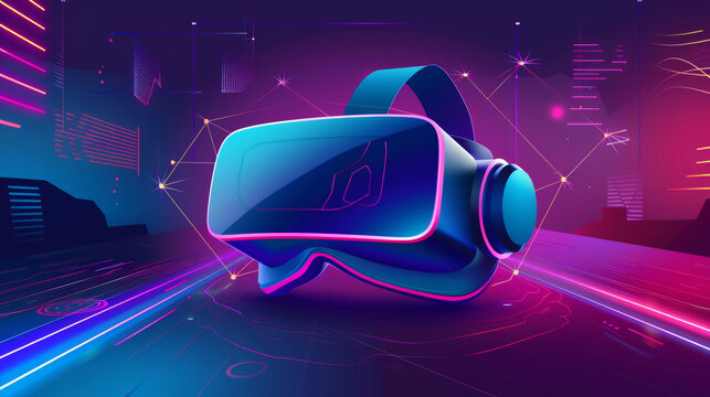 Virtual reality (VR) development software for teaching VR design and development in high quality illustration style