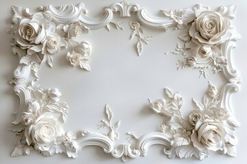 Elegant monogram frame with ample space for personalized design