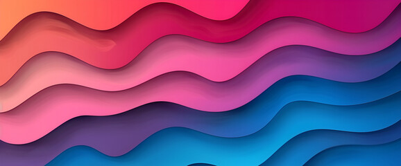 3d abstract background with wavy lines in pink, orange and purple colors ,A colorful background with wavy shapes