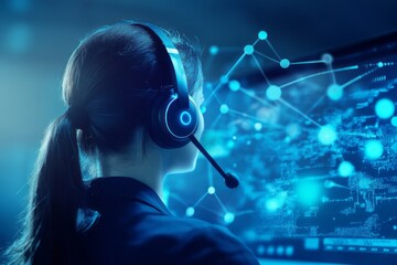 A customer service team managing a high volume of inquiries using advanced CRM tools