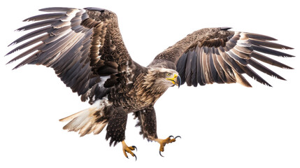 Mexican Eagle full body isolate on transparent background