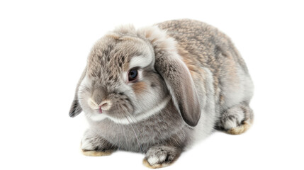 Mini Lop full body isolate on transparent background