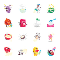 Basic RGBLatest Collection of Dairy Flat Stickers