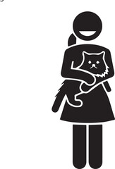 Cat icon symbol vector image illustration