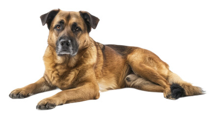 Mongrel full body isolate on transparent background