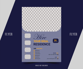 This is a Real estate  flyer with unique, and modern, simple design