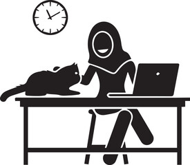 Cat icon symbol vector image illustration