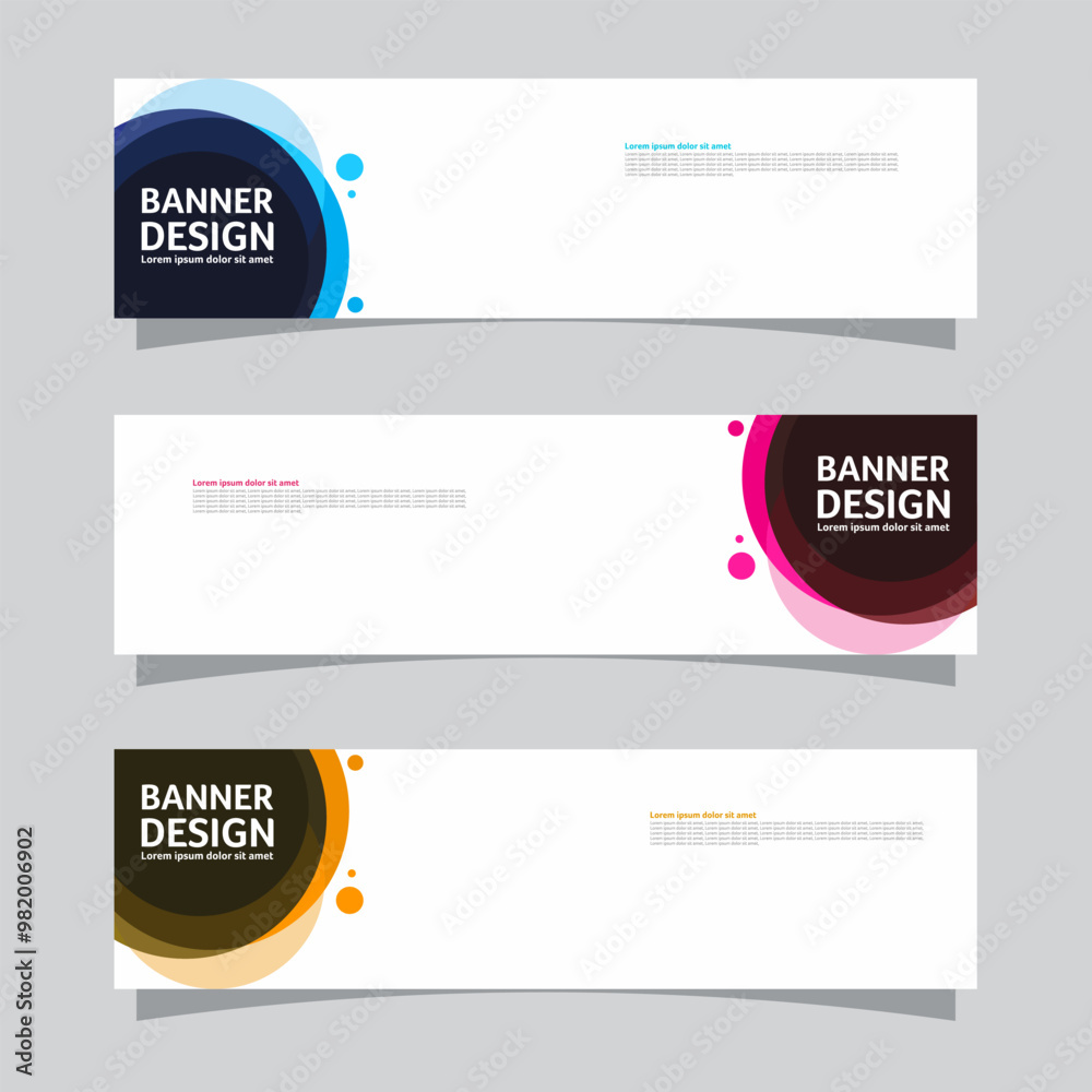 Canvas Prints vector set of landscape banner background design concept. colorful background business layout templa