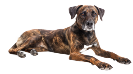 Mountain Cur full body isolate on transparent background