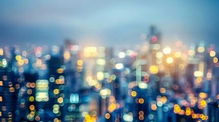 Blurry Cityscape with Blurred Lights