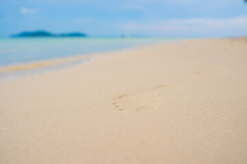 footprints on the sand