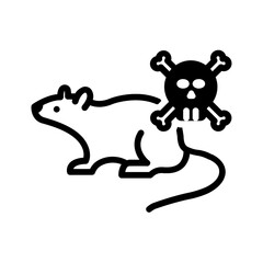 Vector solid black icon for Rodenticides