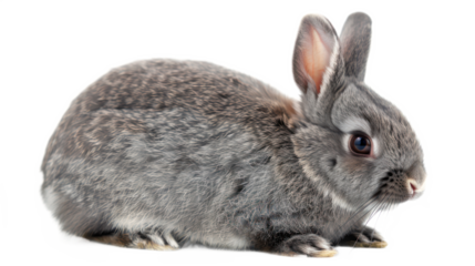 Netherland Dwarf Rabbit full body isolate on transparent background