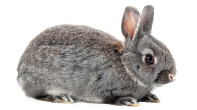 Netherland Dwarf Rabbit full body isolate on transparent background