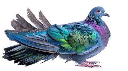 Obraz premium Nicobar pigeon full body isolate on transparent background
