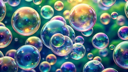 Deep Purple and Blue Soap Bubbles with Starry Reflections Evoking Cosmic Wonder