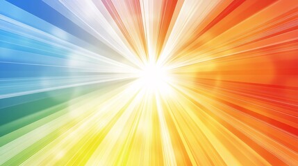 Obraz premium The abstract background showcases a radiant sunburst effect with dynamic gradients, delivering a bright and uplifting ambiance
