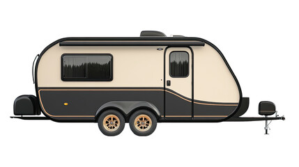 Naklejka premium caravan on a white transparent background
