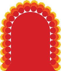 Hindu Festive Decorative Frame and Background, Indian Wedding Card Backgroun and frame