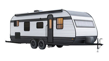 caravan on a white transparent background