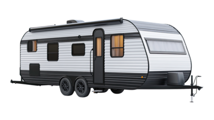 caravan on a white transparent background