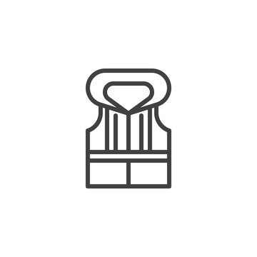 recommend clip art: Life Vest line icon