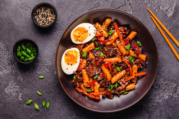 Tteokbokki ,Spicy Stir fried Rice Cake.