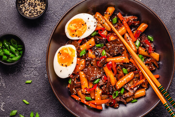 Tteokbokki ,Spicy Stir fried Rice Cake.