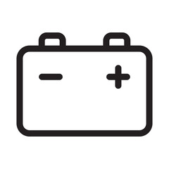 Car battery icon. Car accumulator icon. Auto battery symbols.