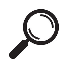 Magnifying glass icon, magnifier or loupe icon. Search icon.