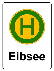 lllustration eines Bushaltestellen Schildes mit der Aufschrift 