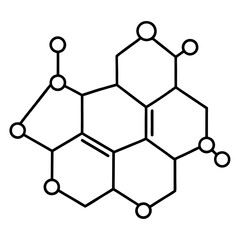 Fototapeta premium chemical compound outline coloring book page line art drawing