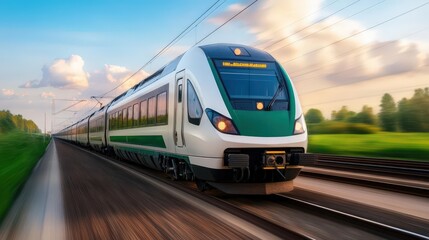 Naklejka premium Wide-angle view of a sleek