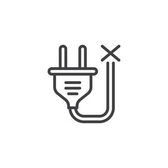 Obraz premium Power Outage line icon