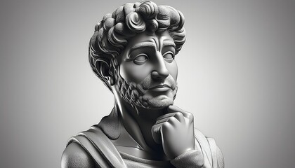 3d illustration, african american man, thinking character, decision-making, pondering,