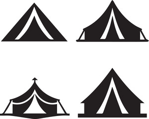 Tent silhouette, Tent icon, Tent vector, 