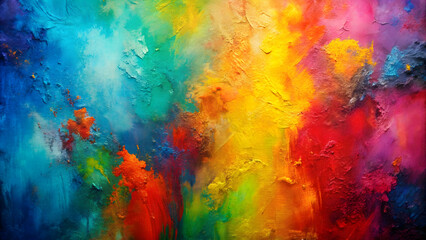 Obraz premium Abstract vibrant painting with a textured and colorful design, abstract, art, painting, texture, colorful, rough