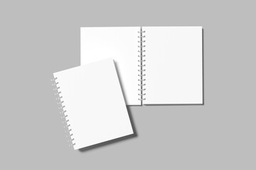 A5 Spiral Notebook Blank Mockup