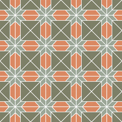 Neutral minimalist Seamless pattern. Abstract geometric flower Pattern. Geometric tile.