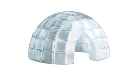 Igloo on a white transparent background
