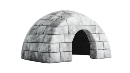 Igloo on a white transparent background