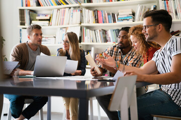 Entrepreneurs desginers architects business people conference in office